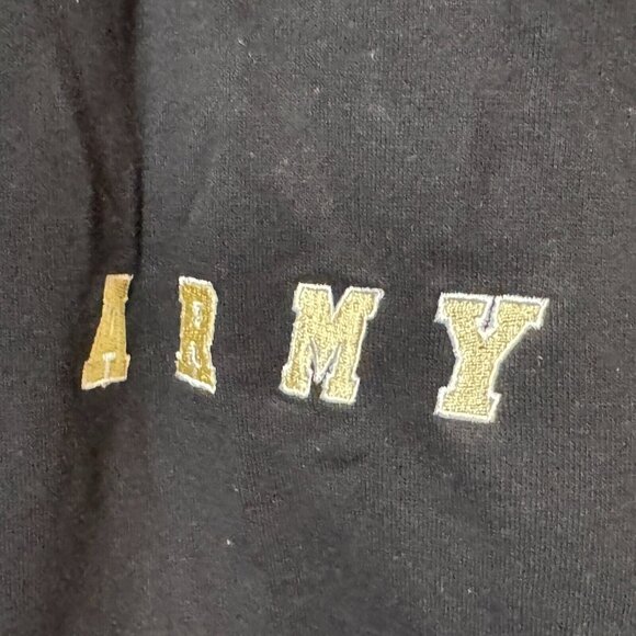 Army Black Knights Hoodie Sweatshirt, Cotton Blend, Black + Yellow, XL *Damaged* - Picture 7 of 9